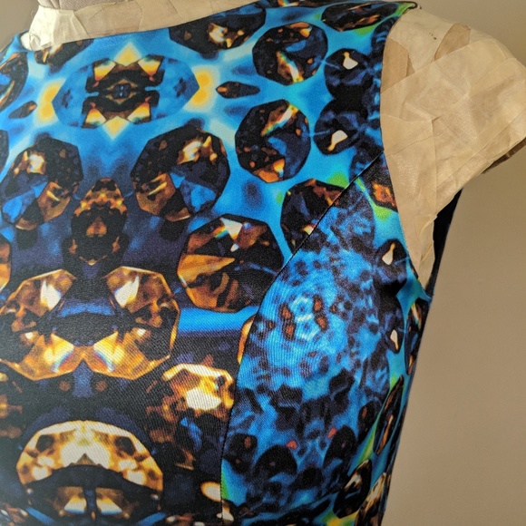 Kaleidoscope print Satin drop-waist dress by ASOS - Picture 5 of 6